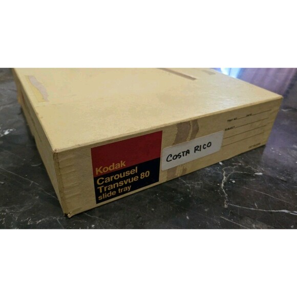 Vintage Kodak Carousel Transvue 80 Slide Tray with Original Box Gray For Slides - Picture 3 of 12